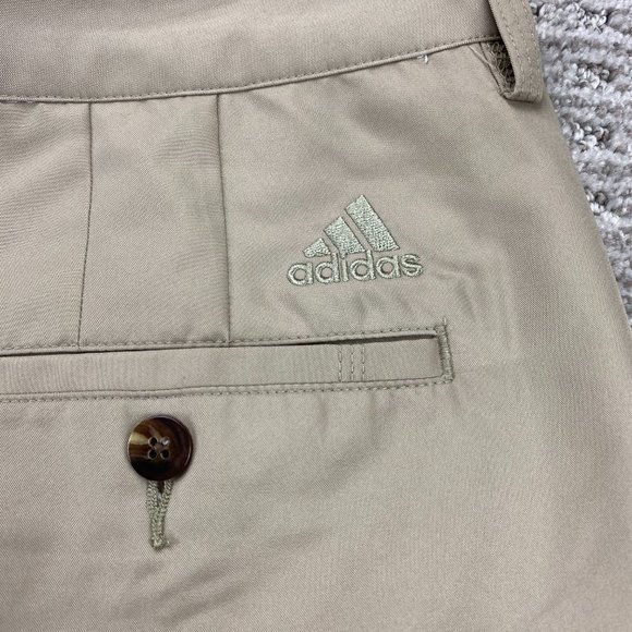 Adidas CLIMALITE Shorts Men 36 Brown Golf Short Pants Casual Polyester Outdoor - Picture 9 of 15